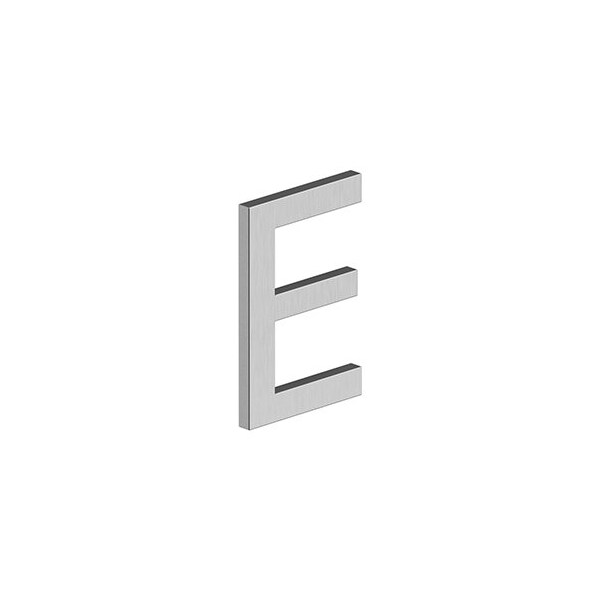 4 LETTER E, E SERIES W/ RISERS, STAINLESS STEEL in Brushed Stainless